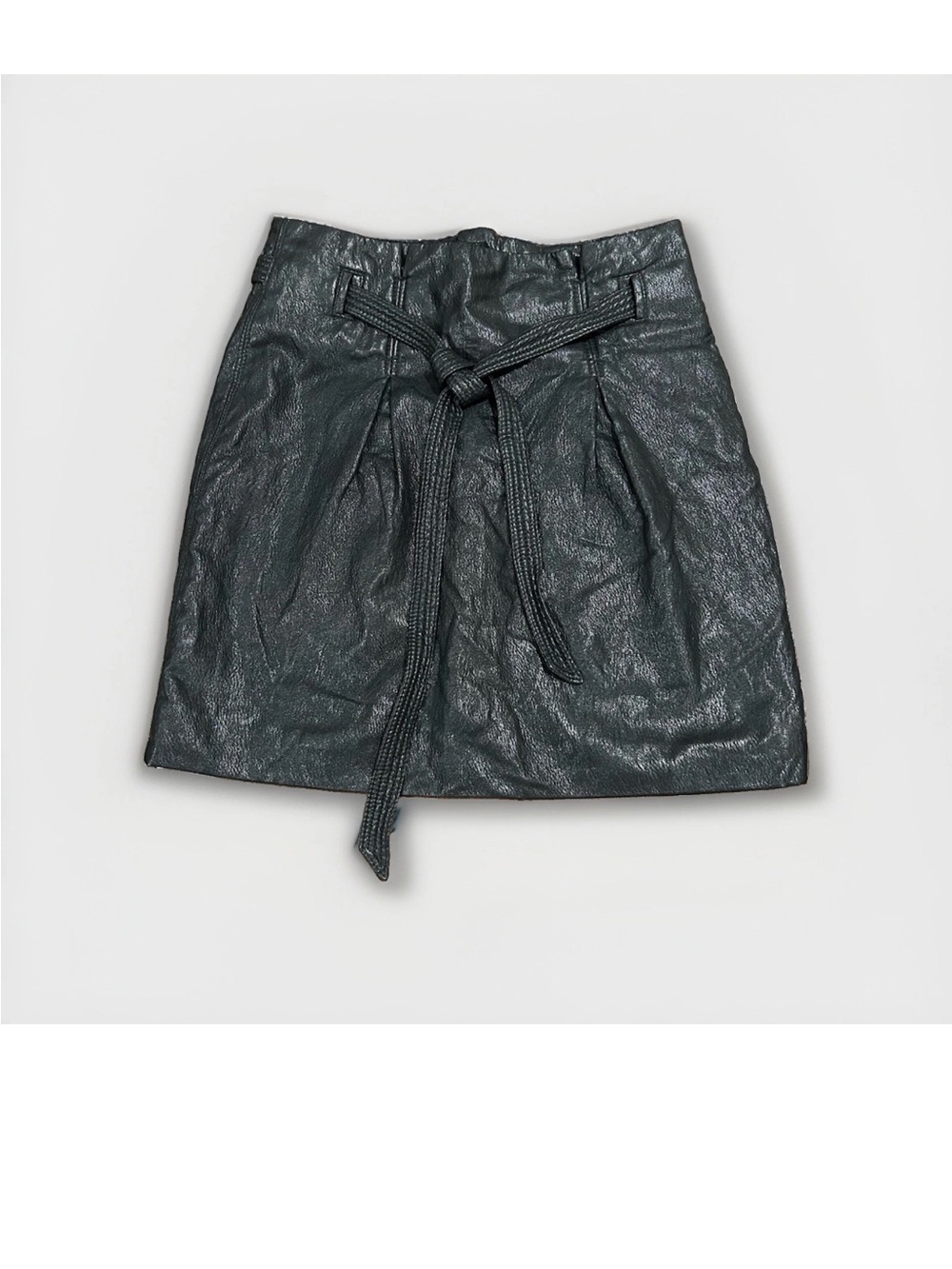 Free People Vegan Leather skirt women Black Chic City bikercore